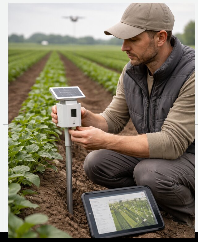 IoT мониторинг сельскохозяйственных полей и контроля в Новокубанске