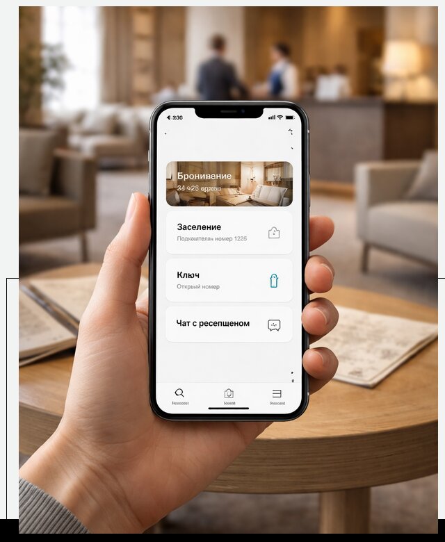 Мобильное приложение для гостей отеля в Новокубанске, управление сервисом